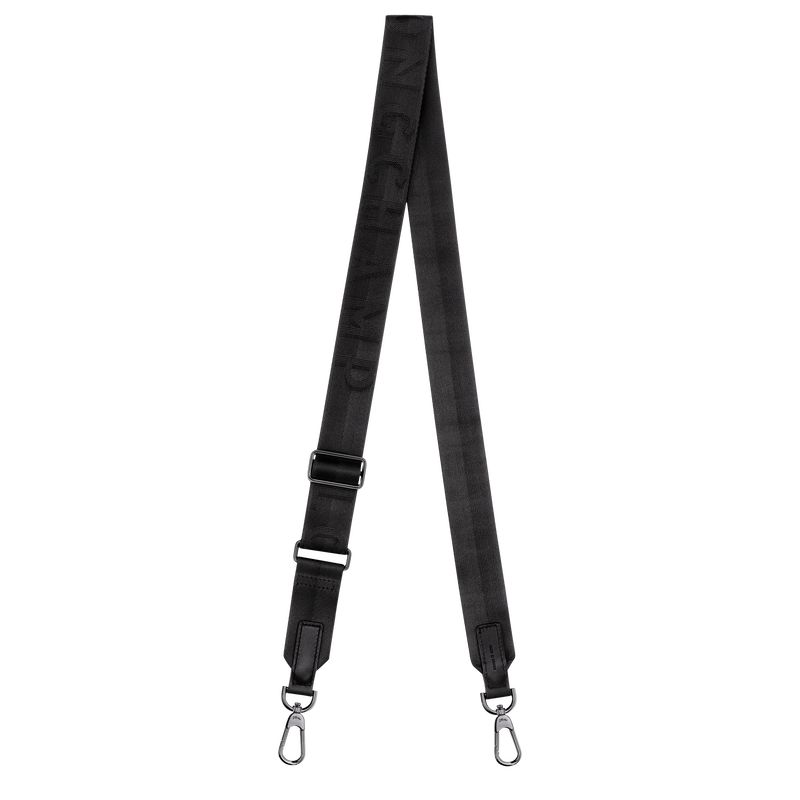 Black - Canvas Longchamp Le Pliage Xtra Shoulder strap Men Shoulder Straps | AU9370PJ