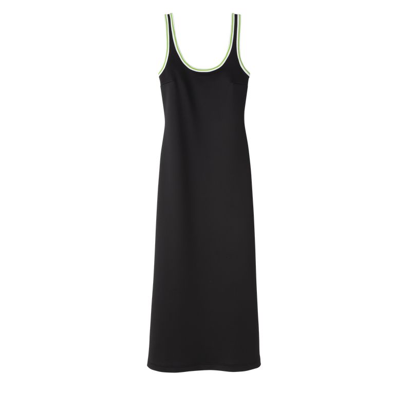 Black - Jersey Longchamp Long Women Dress | AU8566GS