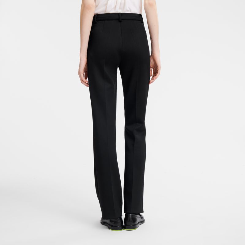 Black - Jersey Longchamp Trousers Women Pants | AU8708BE