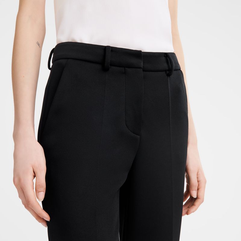 Black - Jersey Longchamp Trousers Women Pants | AU8708BE