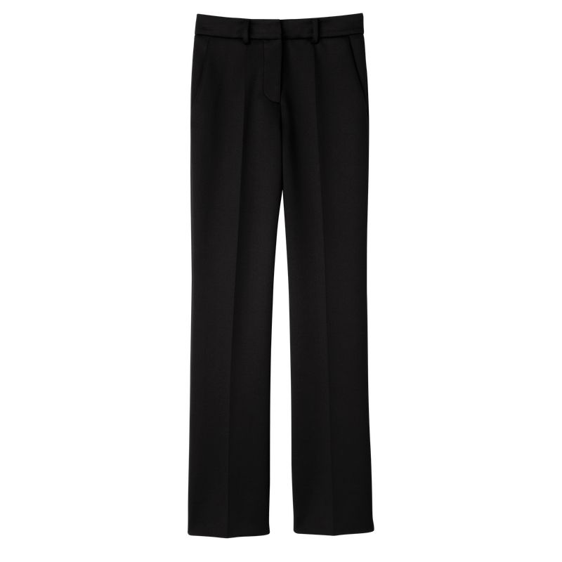 Black - Jersey Longchamp Trousers Women Pants | AU8708BE