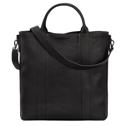 Black - Leather Longchamp 3D L Tote Men Handbag | AU8950YX