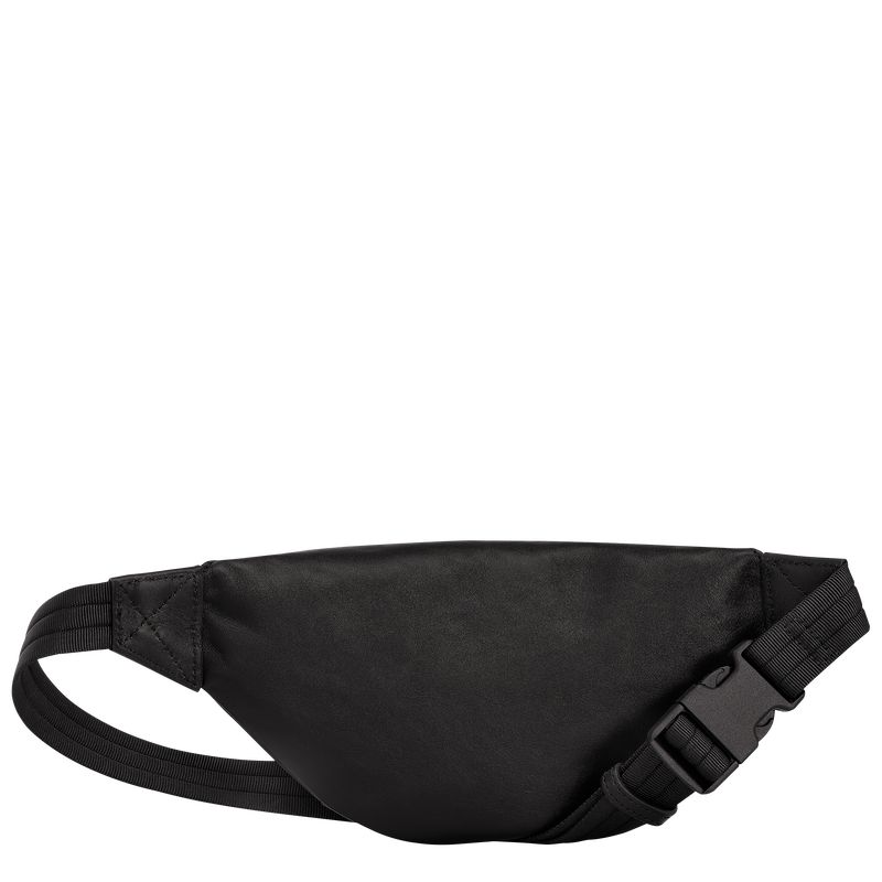 Black - Leather Longchamp 3D S Men Belt Bags | AU8885IL