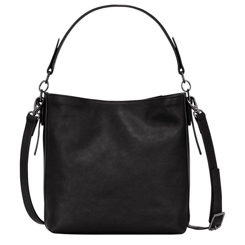 Black - Leather Longchamp 3D S Women Crossbody Bags | AU7435WN