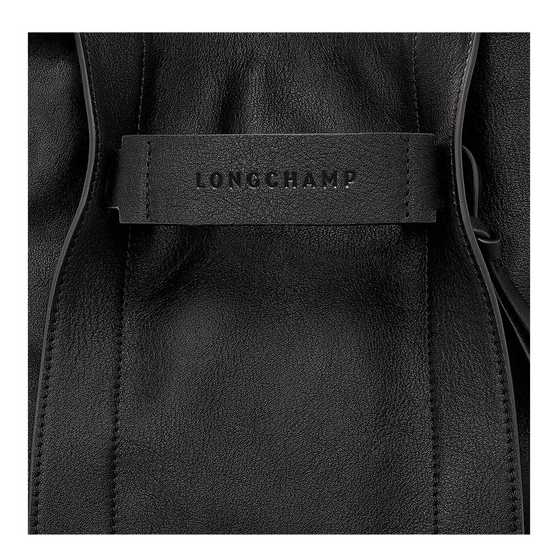 Black - Leather Longchamp 3D S Women Crossbody Bags | AU7435WN