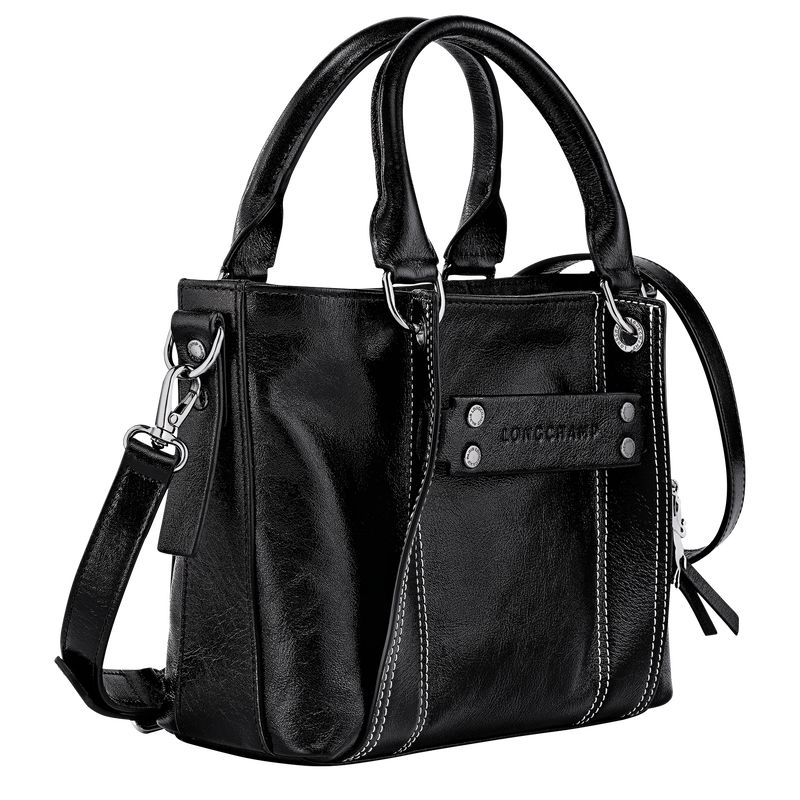 Black - Leather Longchamp 3D S Women Handbag | AU7248ZU