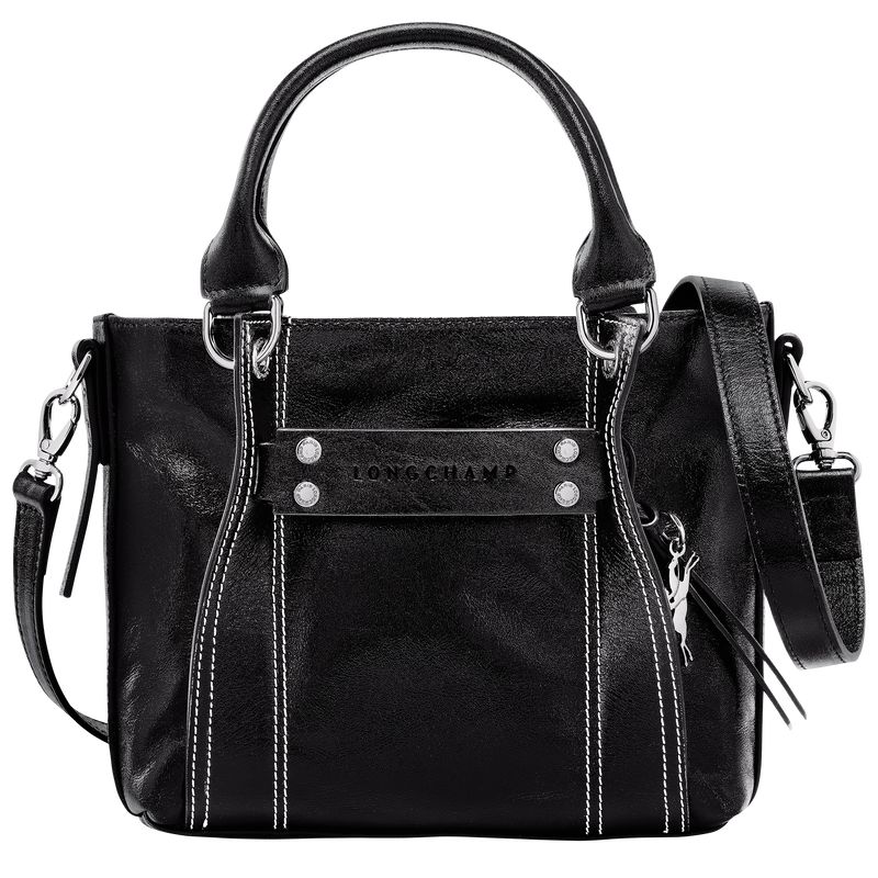 Black - Leather Longchamp 3D S Women Handbag | AU7248ZU