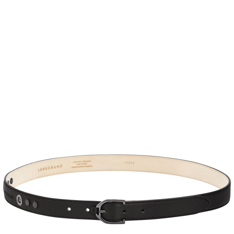 Black - Leather Longchamp 3D Women Belts | AU8350VR