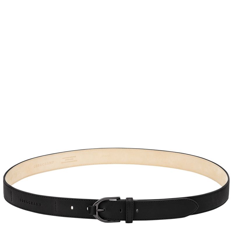 Black - Leather Longchamp 3D Women Belts | AU8355KO