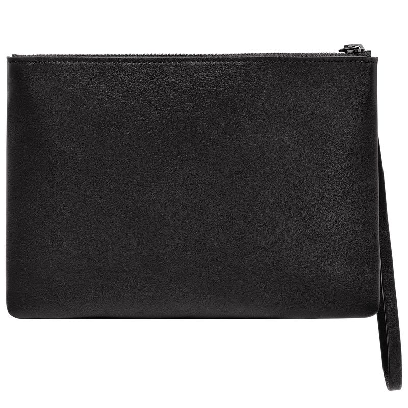 Black - Leather Longchamp 3D Women Pouches | AU7960RV