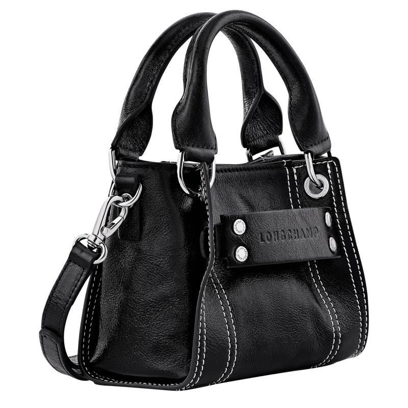 Black - Leather Longchamp 3D XS Handbag Women Mini Bags | AU7036HA