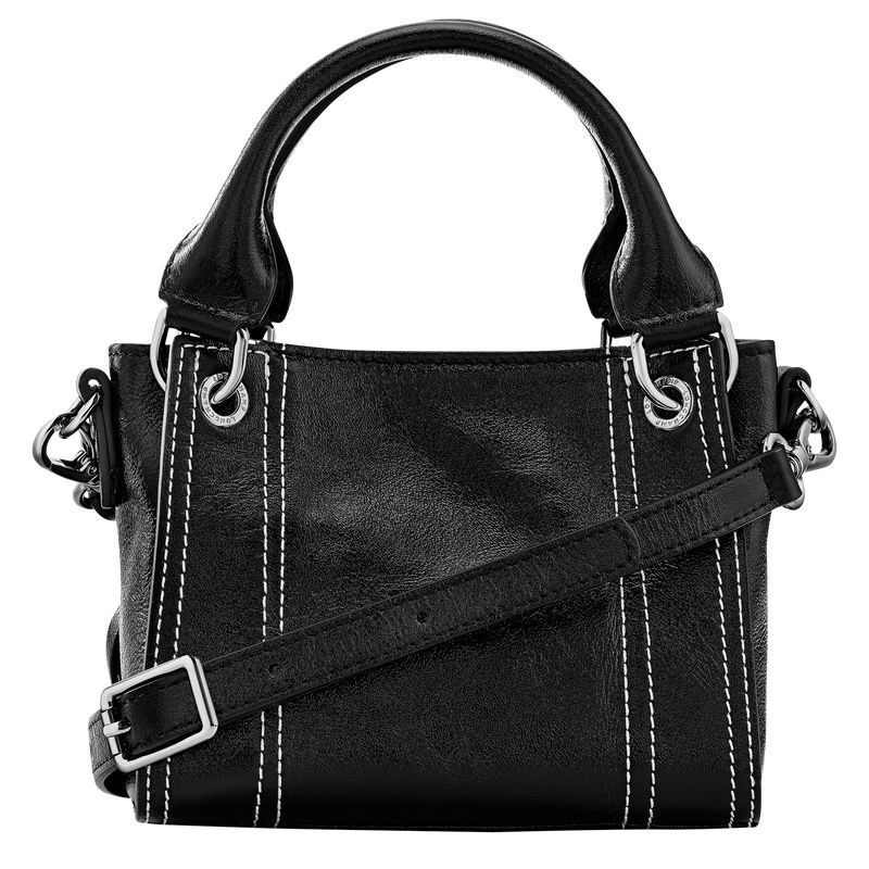 Black - Leather Longchamp 3D XS Handbag Women Mini Bags | AU7036HA