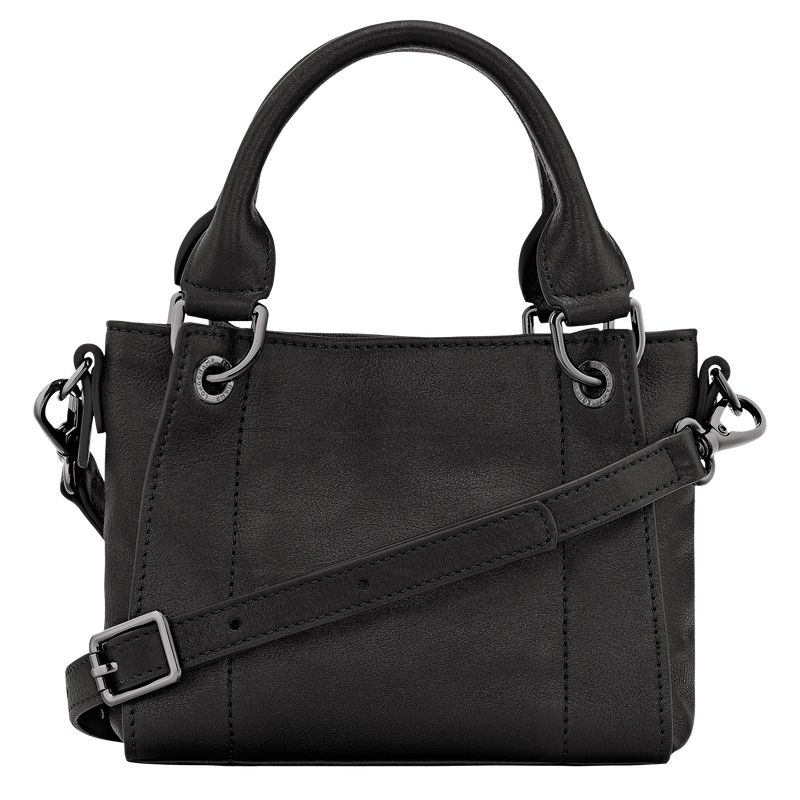 Black - Leather Longchamp 3D XS Women Handbag | AU7279WN