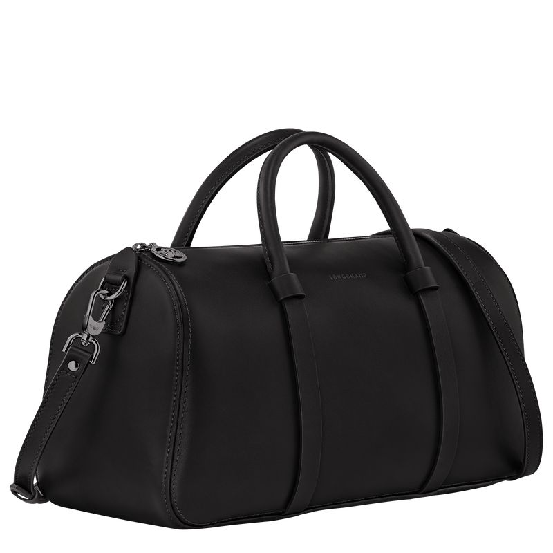 Black - Leather Longchamp Daylong L Women Handbag | AU7266GS