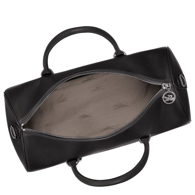 Black - Leather Longchamp Daylong L Women Handbag | AU7266GS