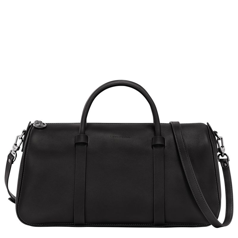 Black - Leather Longchamp Daylong L Women Handbag | AU7266GS