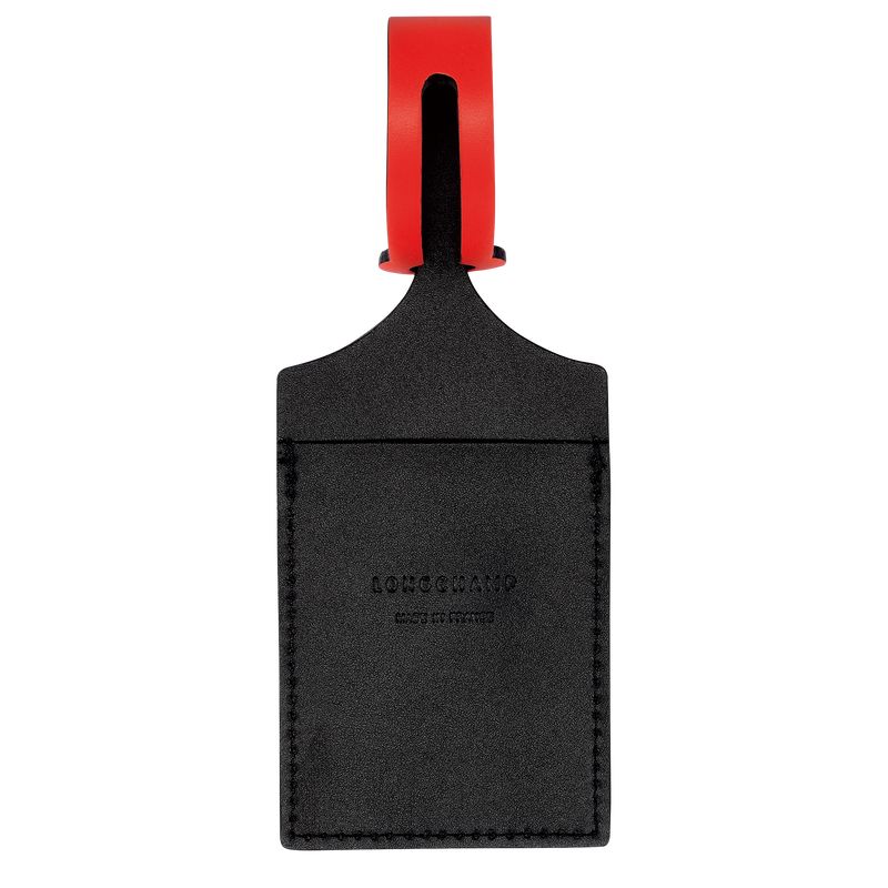 Black - Leather Longchamp LGP Travel Luggage tag Women Accessories | AU8162EB