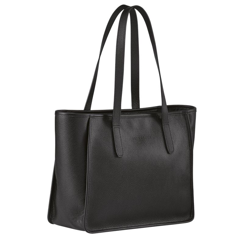 Black - Leather Longchamp Le FoulonnÉ L Tote Women Shoulder Bags | AU7541QM