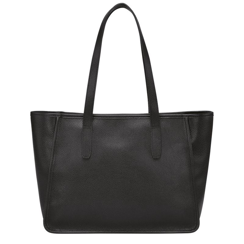 Black - Leather Longchamp Le FoulonnÉ L Tote Women Shoulder Bags | AU7541QM