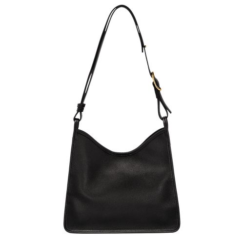 Black - Leather Longchamp Le FoulonnÉ M Hobo Women Shoulder Bags | AU7577HA