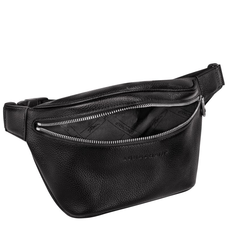 Black - Leather Longchamp Le FoulonnÉ M Men Belt Bags | AU8888TC