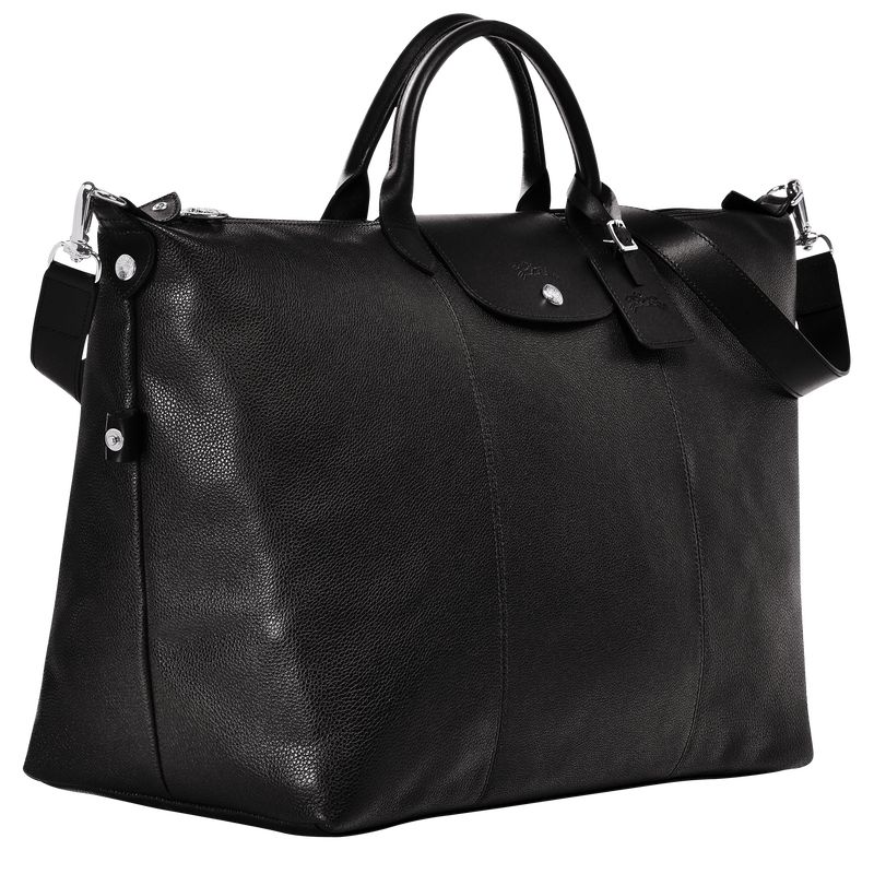 Black - Leather Longchamp Le FoulonnÉ M Men Travel Bags | AU9173XY