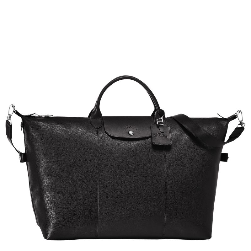 Black - Leather Longchamp Le FoulonnÉ M Men Travel Bags | AU9173XY