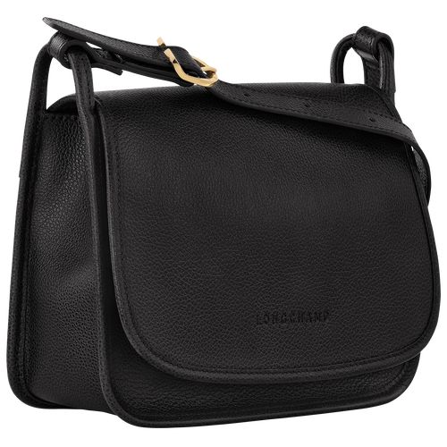 Black - Leather Longchamp Le FoulonnÉ M Women Crossbody Bags | AU7486EB