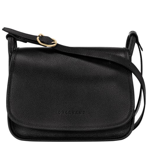 Black - Leather Longchamp Le FoulonnÉ M Women Crossbody Bags | AU7486EB