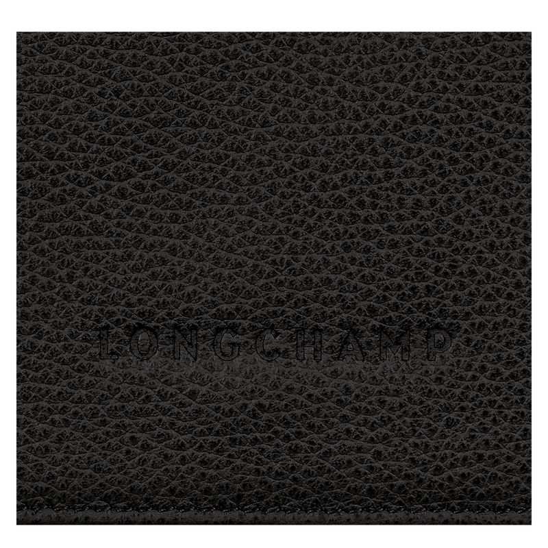 Black - Leather Longchamp Le FoulonnÉ Men Wallets | AU9008SG