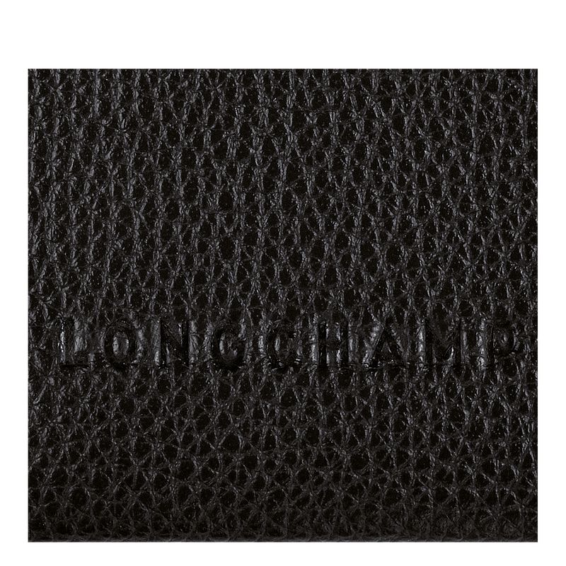 Black - Leather Longchamp Le FoulonnÉ Men Card Holder | AU9055UZ