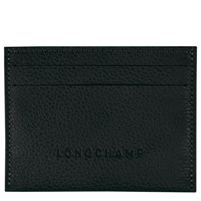 Black - Leather Longchamp Le FoulonnÉ Men Card Holder | AU9055UZ