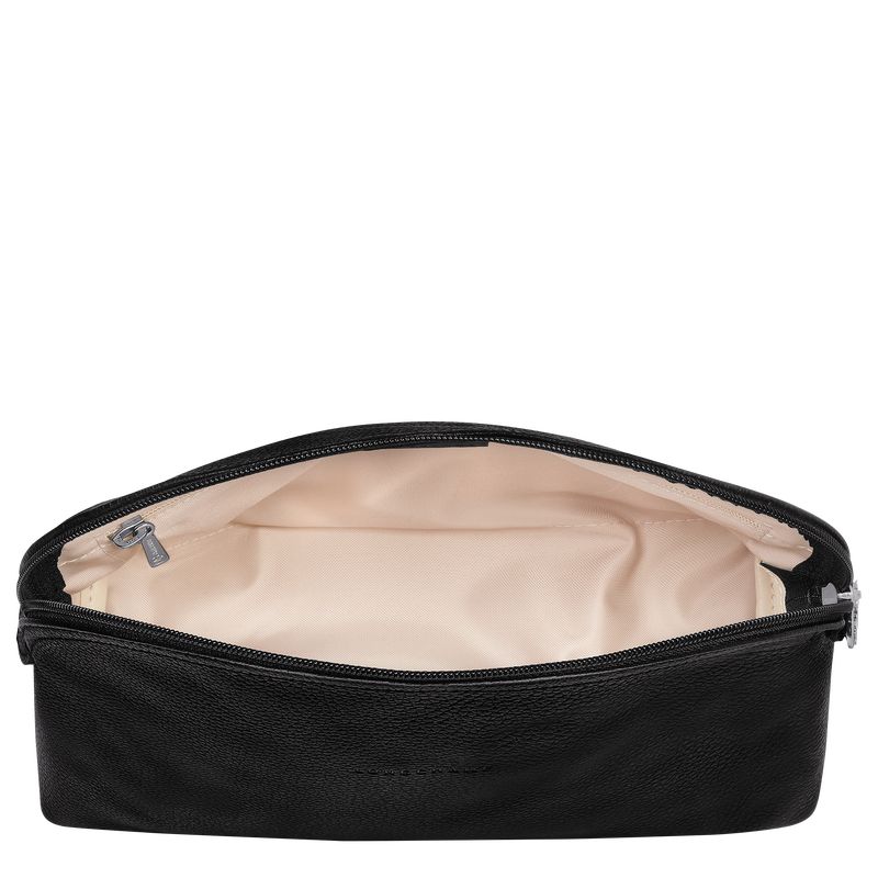 Black - Leather Longchamp Le FoulonnÉ Men Toiletry Bags | AU9253RV