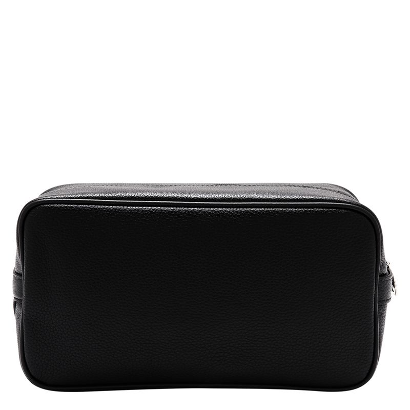 Black - Leather Longchamp Le FoulonnÉ Men Toiletry Bags | AU9261TC