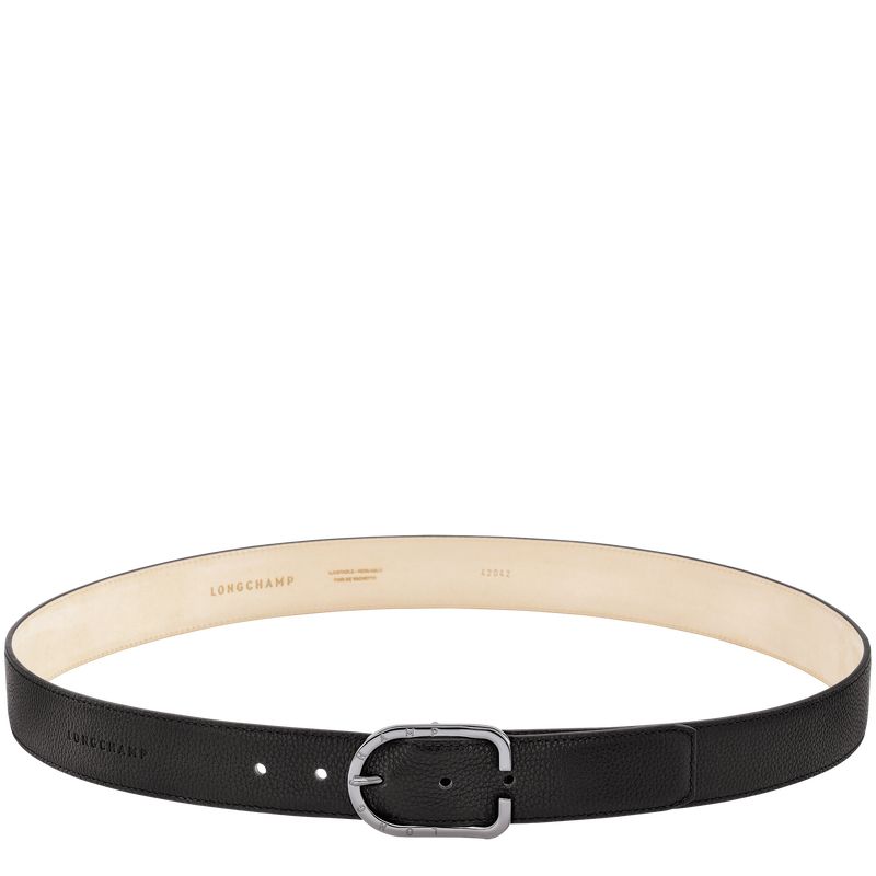 Black - Leather Longchamp Le FoulonnÉ Men Belts | AU9316IL