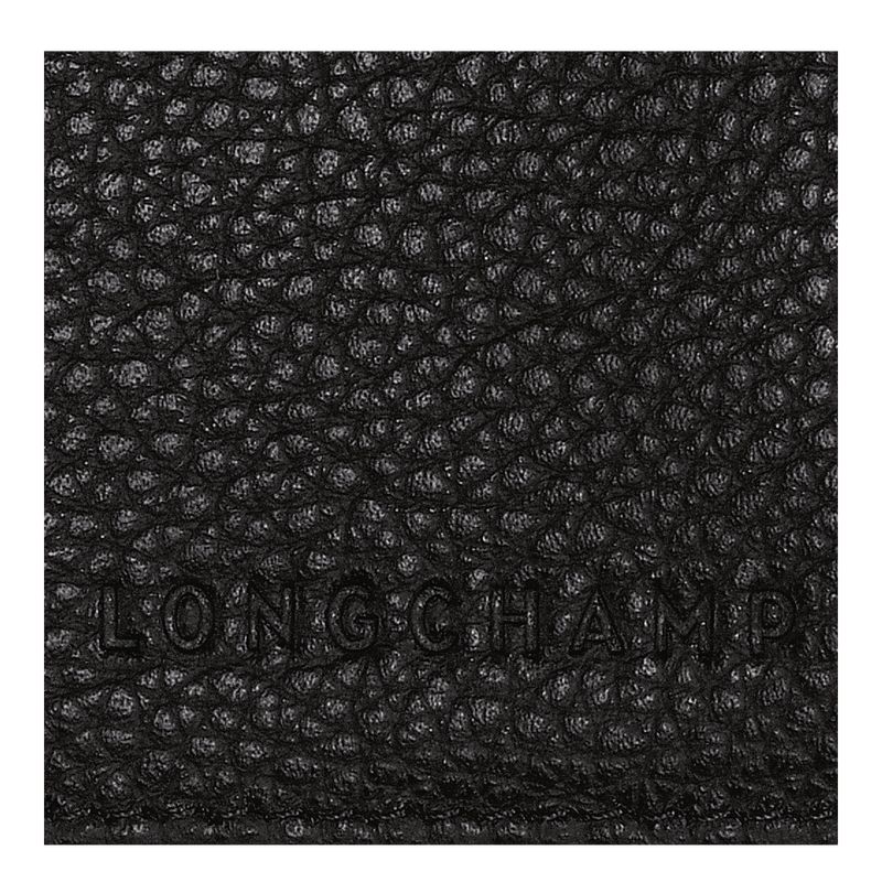 Black - Leather Longchamp Le FoulonnÉ Passport cover Women Accessories | AU8180HA