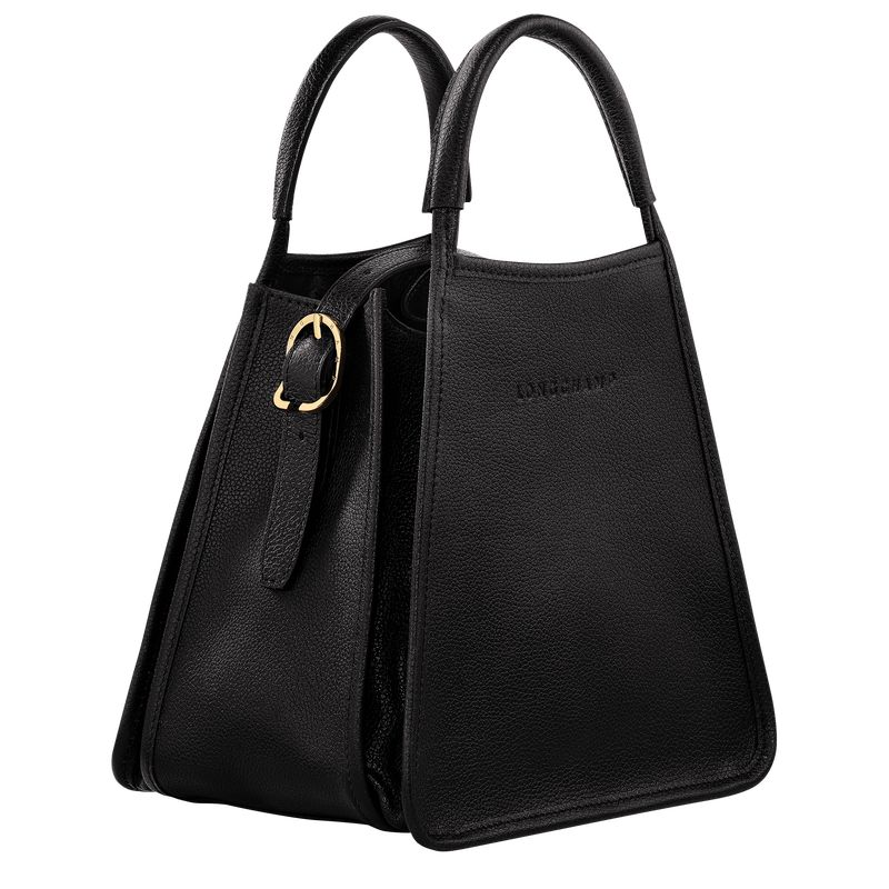 Black - Leather Longchamp Le FoulonnÉ S Women Handbag | AU7246KO