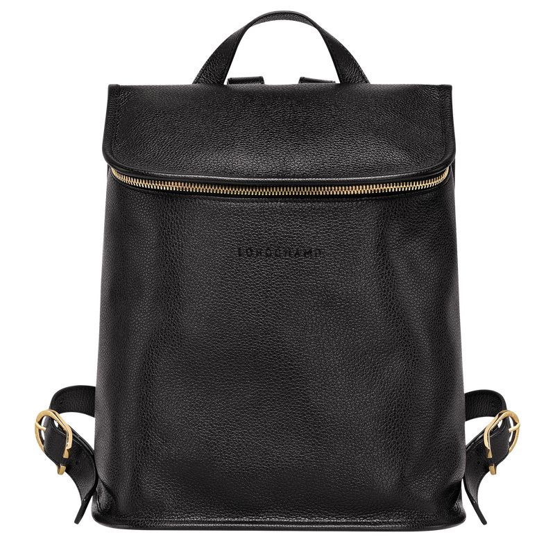 Black - Leather Longchamp Le FoulonnÉ Women Backpacks | AU7650YX