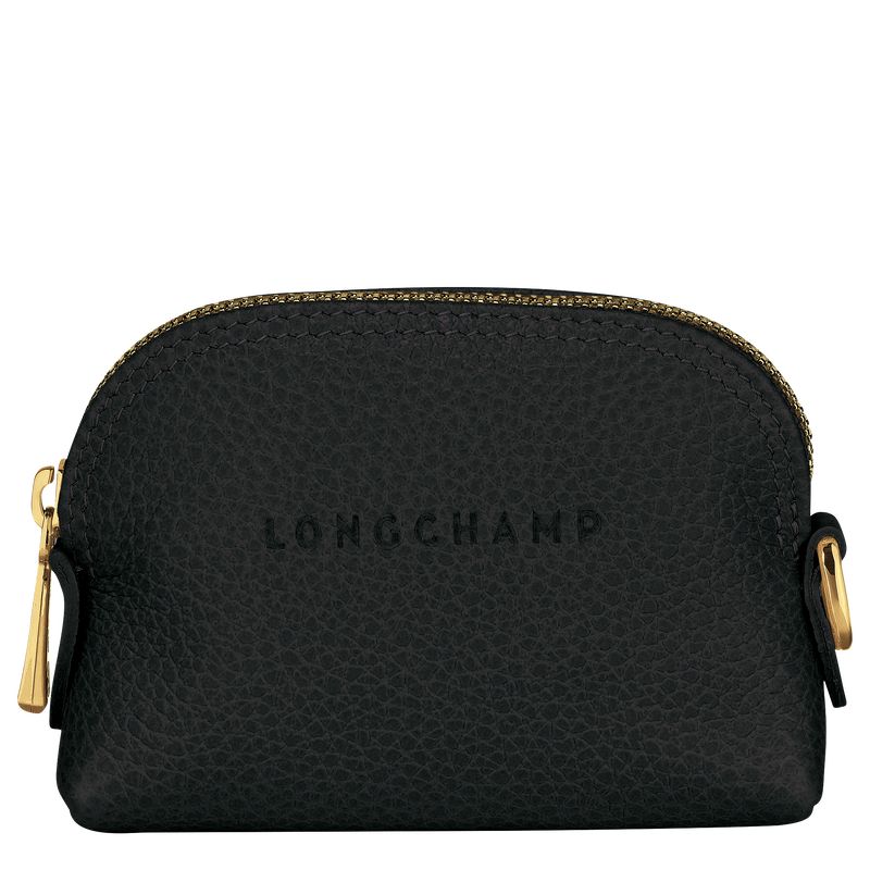 Black - Leather Longchamp Le FoulonnÉ Women Coin Purses | AU7899YX