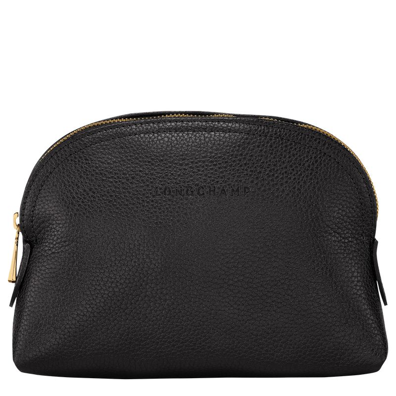 Black - Leather Longchamp Le FoulonnÉ Women Pouches | AU7931MQ