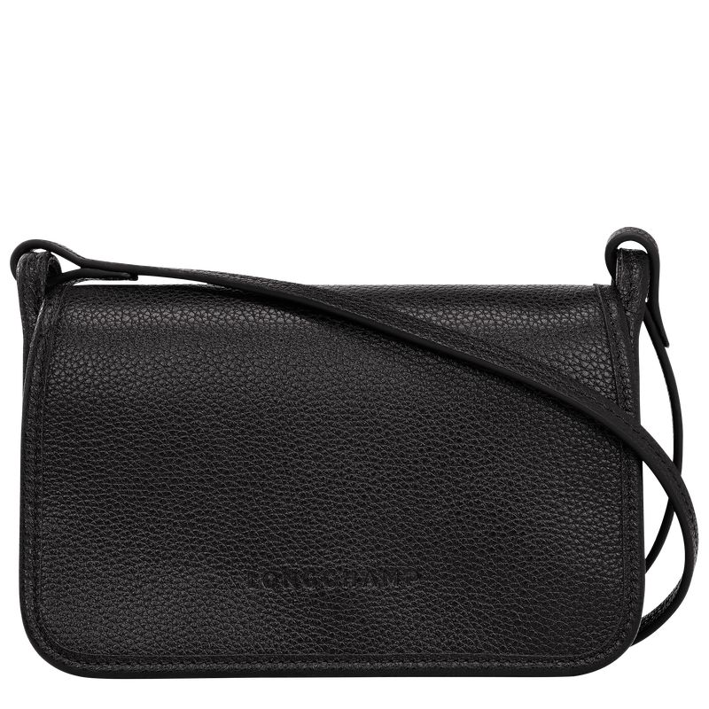 Black - Leather Longchamp Le FoulonnÉ XS Clutch Women Pouches | AU7725BE