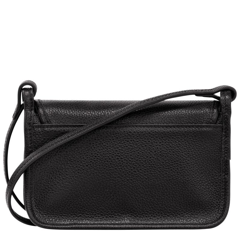 Black - Leather Longchamp Le FoulonnÉ XS Clutch Women Wallets | AU7838GS