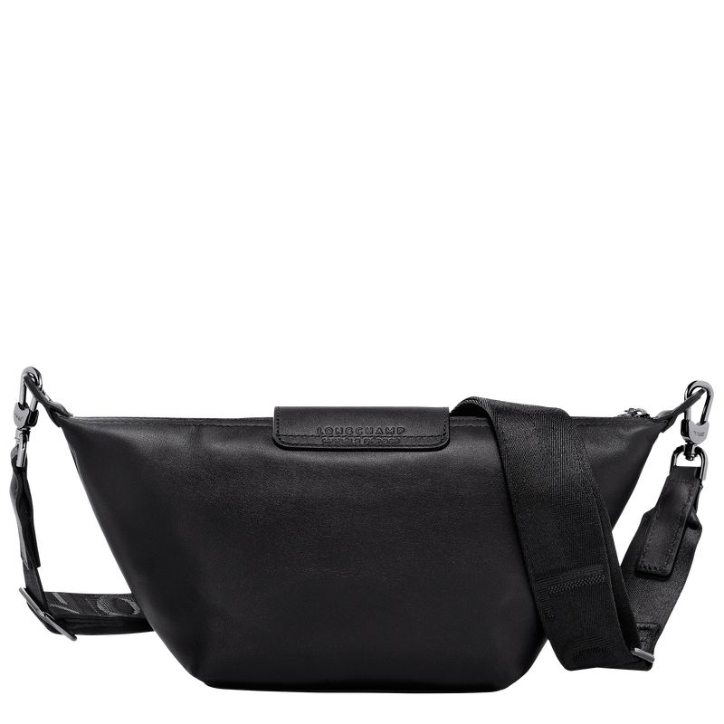 Black - Leather Longchamp Le Pliage Xtra XS Crossbody Women Mini Bags | AU7120TC