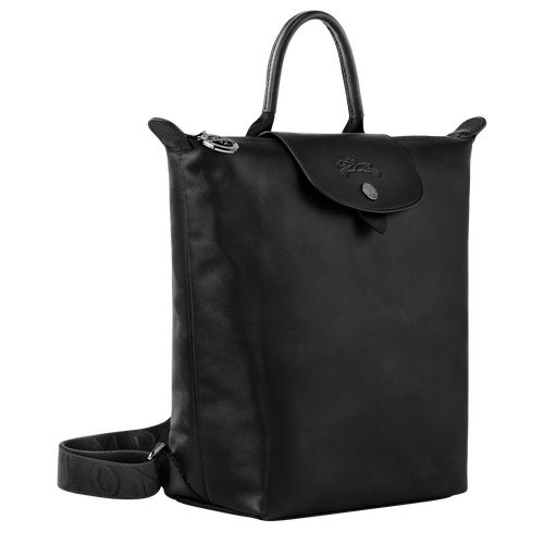 Black - Leather Longchamp Le Pliage Xtra S Men Backpacks | AU8860ZU