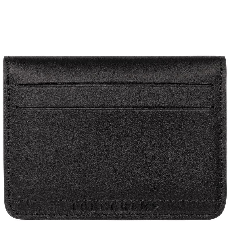 Black - Leather Longchamp Le Pliage Xtra Men Card Holder | AU9036DF