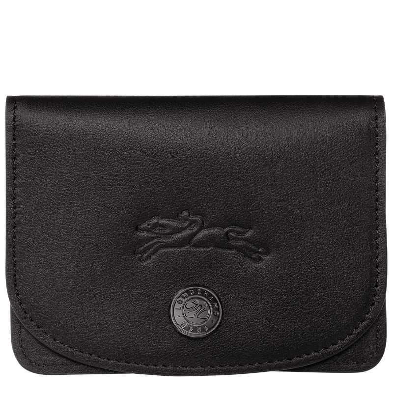 Black - Leather Longchamp Le Pliage Xtra Men Card Holder | AU9036DF