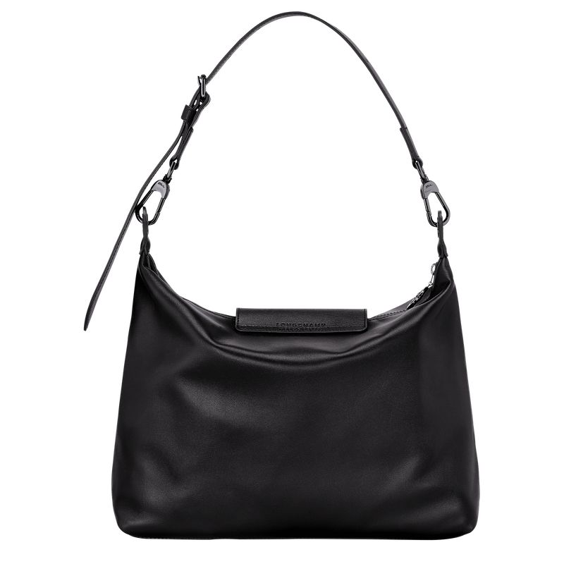 Black - Leather Longchamp Le Pliage Xtra M Hobo Women Shoulder Bags | AU7523KO