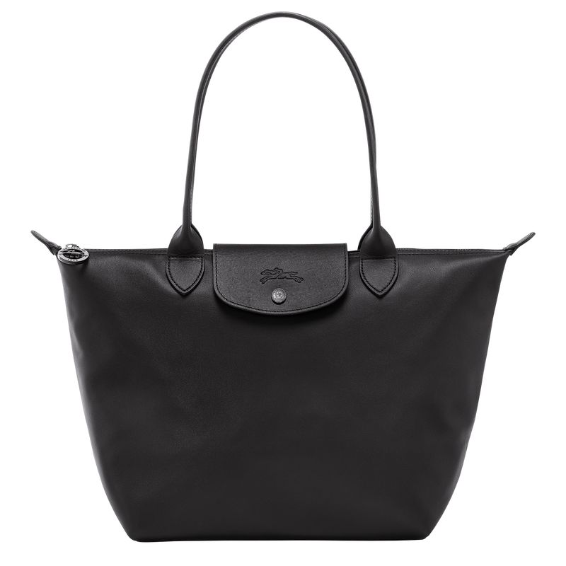 Black - Leather Longchamp Le Pliage Xtra M Tote Women Shoulder Bags | AU7566MQ