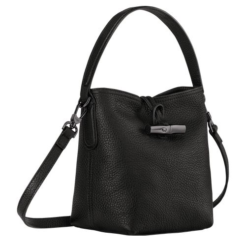 Black - Leather Longchamp Le Roseau Essential XS Bucket Women Mini Bags | AU7136SG