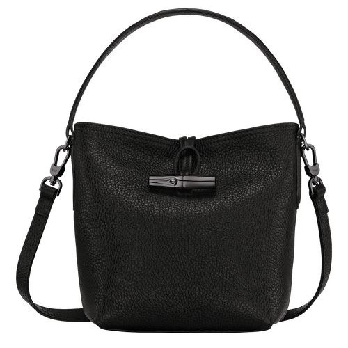 Black - Leather Longchamp Le Roseau Essential XS Bucket Women Mini Bags | AU7136SG